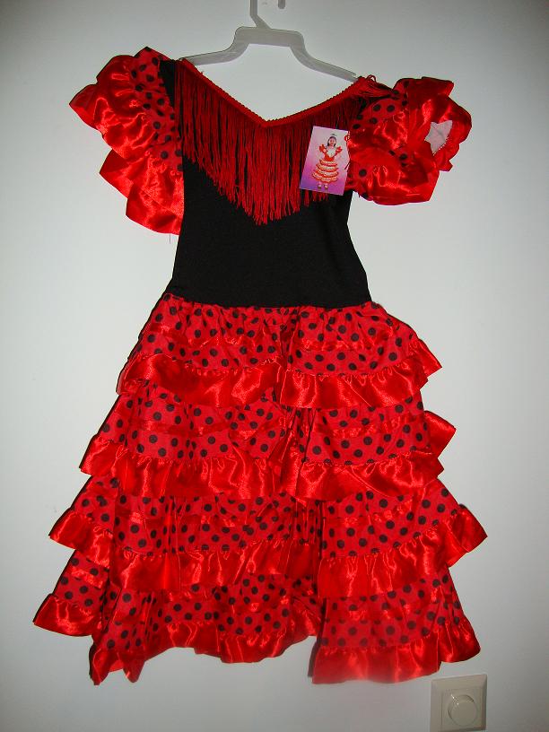 Klik hier om een vergroting van deze - Spaanse jurk maat 4-6 jaar NIEUW  - te bekijken!